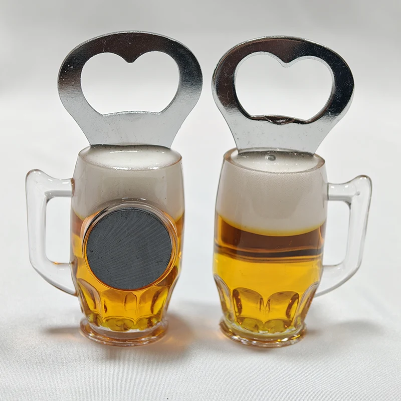 Simulated Beer Mug Opener Creative Refrigerator Magnet